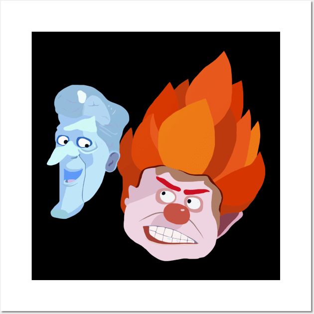 Mr. Heat and Mr. Freeze Wall Art by ElviaMontemayor